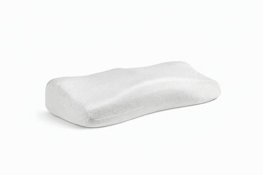 Oreiller Nyxea anti-ronflement à mémoire de forme, forme ergonomique brevetée pour sommeil sur le côté