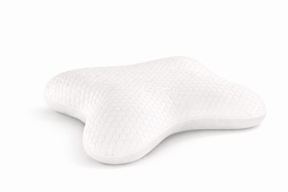 Oreiller à mémoire de forme bloc monobloc avec côtés échancrés, gamme Câlin technologie végétale — Fabriqué en France