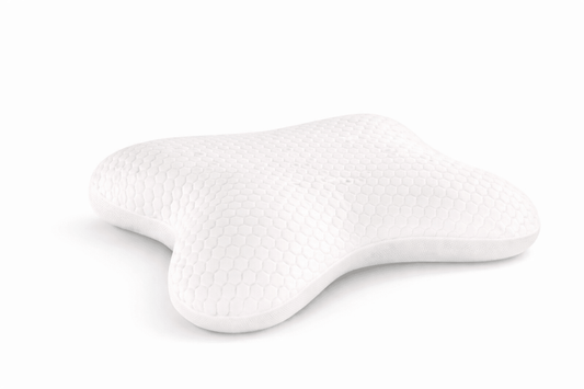 Oreiller à mémoire de forme bloc monobloc avec côtés échancrés, gamme Câlin technologie végétale — Fabriqué en France